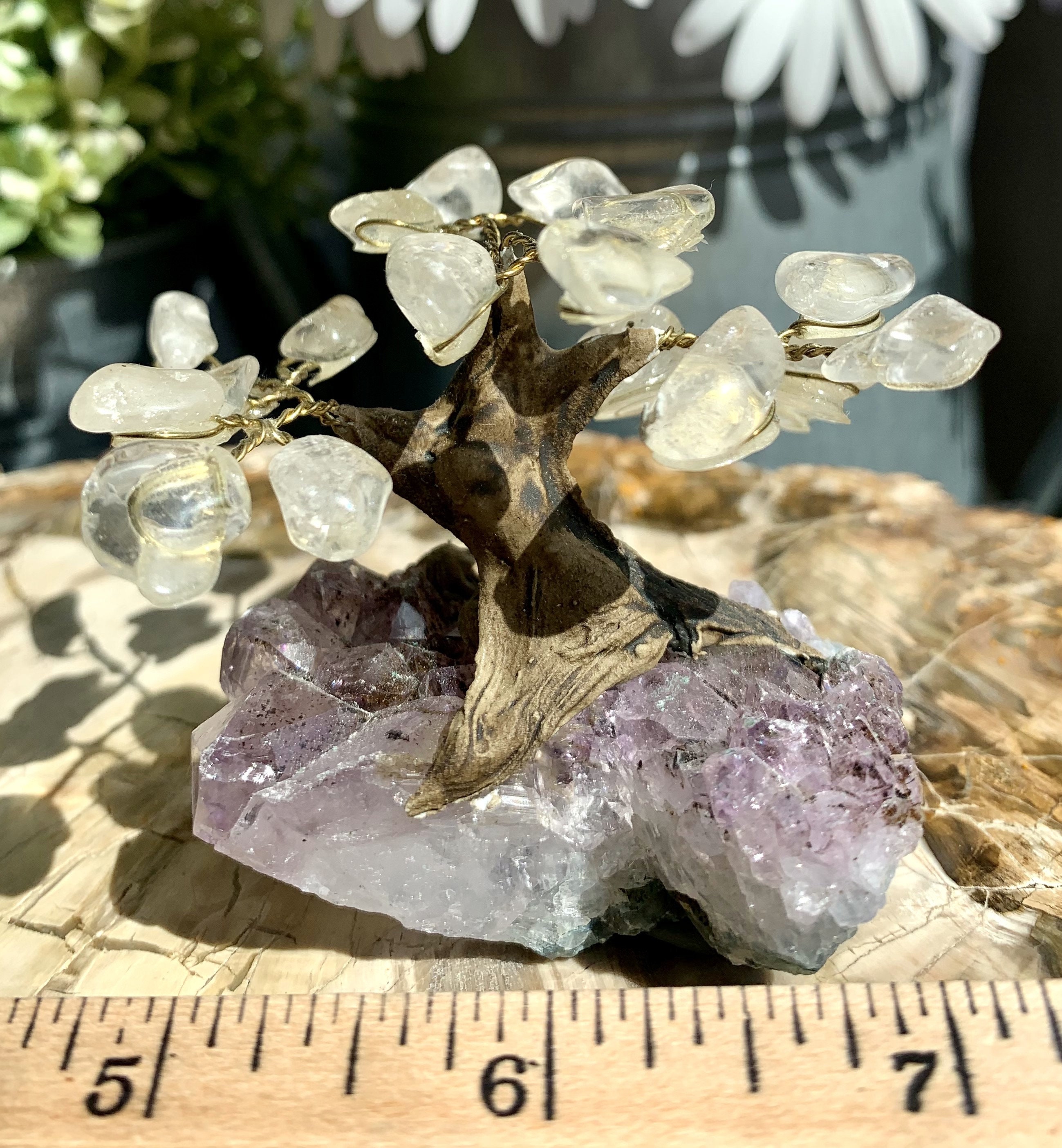 Amethyst Crystal Bonsai Tree Clear Crystal Tree of Life Etsy UK