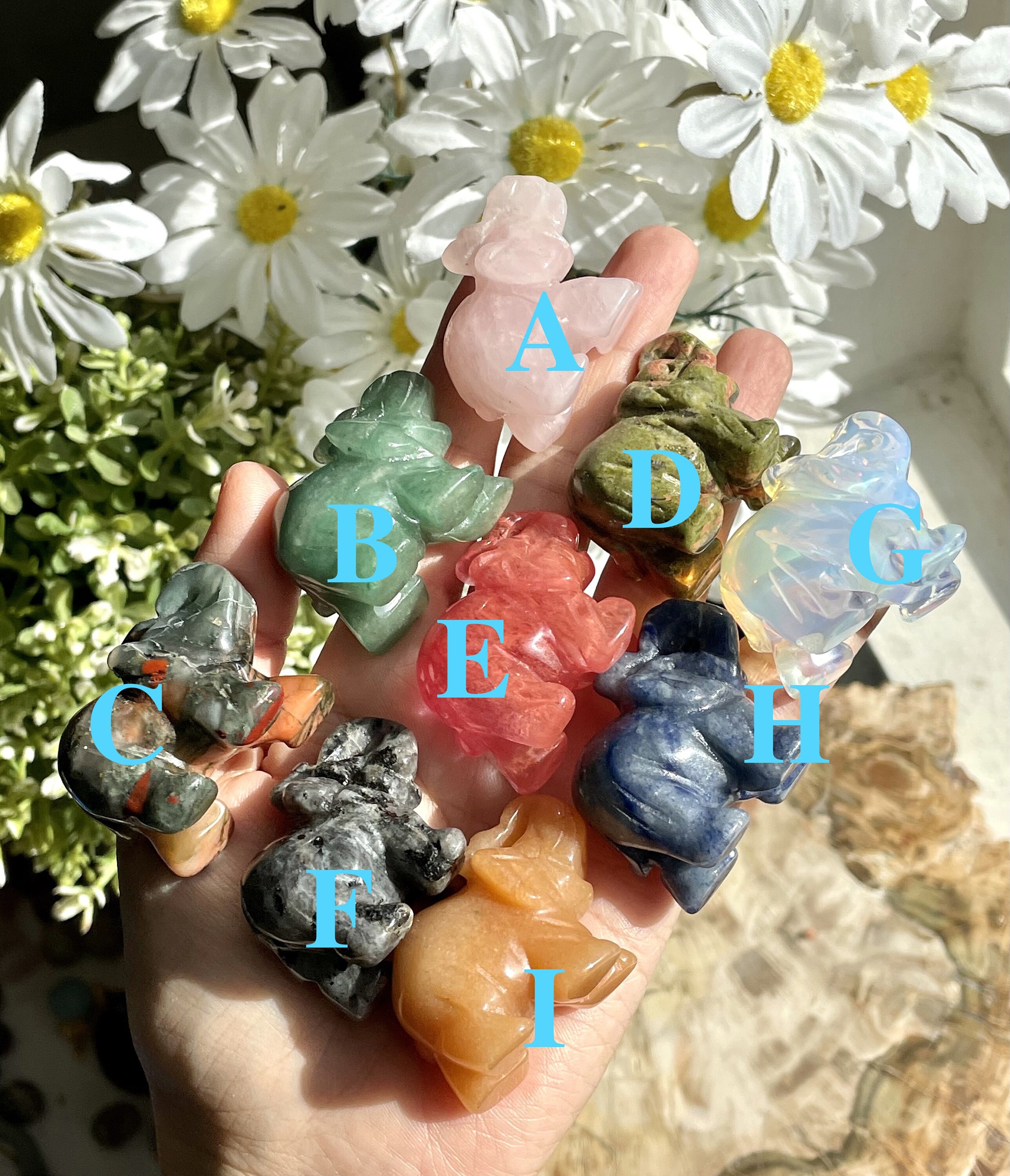 Natural Stone Spirit Animal Hand Carved Crystal Gemstone Etsy UK