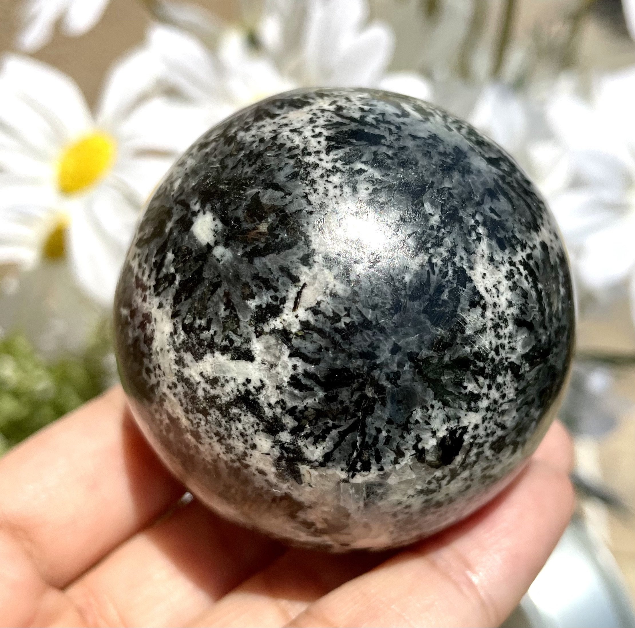 Natural Polished Diorite Orbiculare Jasper Sphere Ball | Etsy