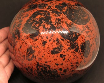 Obsidian Mahogany Stone Sphere Ball Homedecor Meditation Reiki Healing 60-65MM 