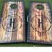 Solid Wood Cornhole Boards - 2x4 Rustic Monogram