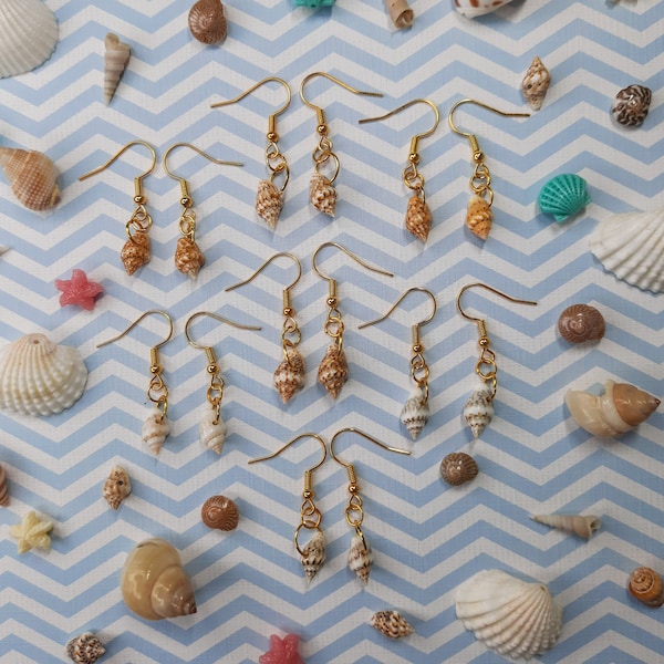 Hypoallergenic Niihau Shell Earrings | Beach Accessories | Conch Shell Earrings | Nassa Seashells