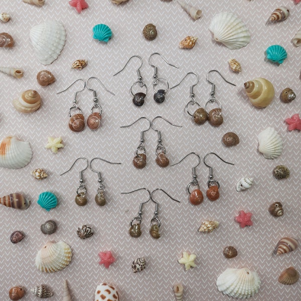 Tiny Snail Shell Earrings | Hypoallergenic Beachy Jewelry | Mermaid Earrings | Tiny Seashells