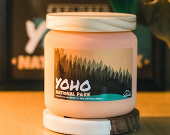 Yoho National Park 'MAGNOLIA & MULBERRY' Scented Candle -  Candle - Canada National Parks - Candle Jars - Custom Candle - Easter