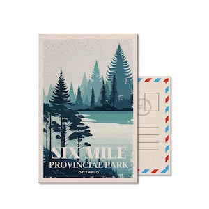 Six Mile Ontario Provincial Park Postkarte, Vintage, Postkarten, Nationalparks, Kanada Parks, Geschenk, Geburtstag, Vatertag
