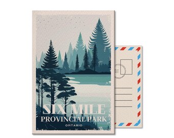 Six Mile Ontario Provincial Park Postcard, Vintage, Postcards, National Parks, Canada Parks, Gift, Birthday, Mothers Day