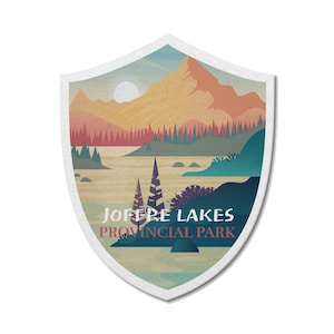 Joffre Lakes British Columbia Provincial Park waterdichte vinylsticker, laptopstickers, aangepaste stickers, stickerspakket, Vaderdag