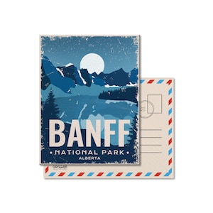 Carte postale du parc national du Canada Banff, vintage, cartes postales, parcs nationaux, Parcs Canada, cadeau, anniversaire, fête des pères