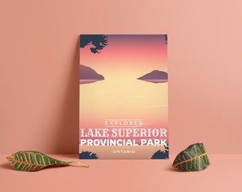 Lake Superior Provincial Park 'Explored' Poster - Park Posters - Home Decor - Canada Park - Interior Design - Wall Art - Mother's Day