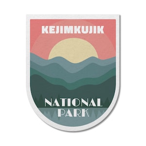 Kejimkujik National Park of Canada Wasserdichter Vinyl Aufkleber, Laptop Aufkleber, Benutzerdefinierte Aufkleber, Camping, Stickers Pack, Vatertag