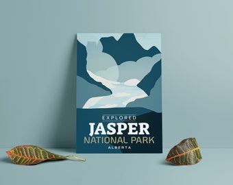 Jasper National Park 'Explored' Poster - Park Posters - Home Decor - Canada Park - Interior Design - Wall Art - Victoria Day