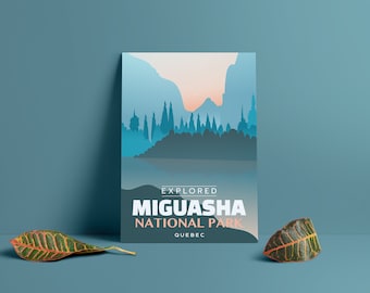 Poster « Explored » du parc national de Miguasha - Posters du parc - Décoration d'intérieur - Parc du Canada - SEPAQ - Cadeau - Art mural - Fête des Mères