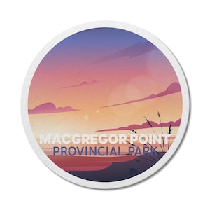 MacGregor Point Ontario Provincial Park waterdichte vinylsticker, laptopstickers, aangepaste stickers, camping, stickerspakket, Vaderdag
