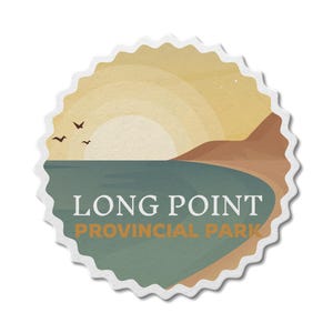 Long Point Ontario Provincial Park waterdichte vinylsticker, laptopstickers, aangepaste stickers, camping, stickerspakket, Vaderdag