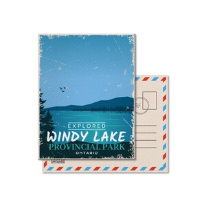 Windy Lake Ontario Provincial Park Postcard, Vintage, Postcards, National Parks, Canada Parks, Gift, Birthday, Fathers Day