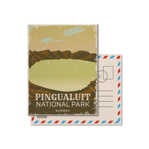 Pingualuit Quebec National Park Postcard, Vintage, Postcards, National Parks, Canada Parks, Gift, Birthday, Fathers Day