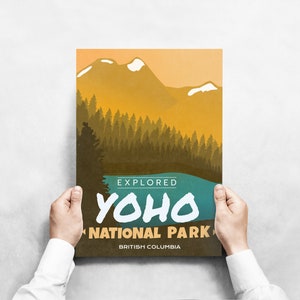 Set of 1,2,3 National Parks 'Explored' Poster & Frame Park Poster Home Decor Canada Park Gift Wall Art Mother's Day image 9