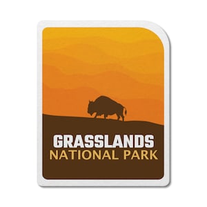 Grasslands National Park of Canada Waterdichte vinylsticker, laptopstickers, aangepaste stickers, camping, stickerspakket, Vaderdag