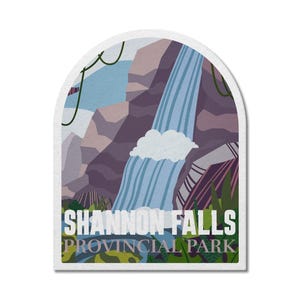 Shannon Falls British Columbia Provincial Park waterdichte vinylsticker, laptopstickers, aangepaste stickers, stickerspakket, Vaderdag