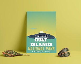 Gulf Islands National Park 'Explored' Poster - Park Posters - Home Decor - Canada Park - Gift - Wall Art - Mother's Day