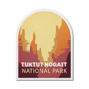 Tuktut Nogait National Park of Canada Wasserdichter Vinyl Aufkleber, Laptop Aufkleber, Benutzerdefinierte Aufkleber, Stickers Pack, Vatertag