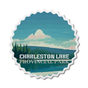 Charleston Lake Ontario Provincial Park waterdichte vinylsticker, laptopstickers, aangepaste stickers, camping, stickerspakket, Vaderdag
