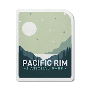 Pacific Rim Nationalpark von Kanada Wasserdichter Vinyl Aufkleber, Laptop Aufkleber, Benutzerdefinierte Aufkleber, Camping, Aufkleber, Vatertag
