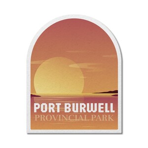 Port Burwell Ontario Provincial Park waterdichte vinylsticker, laptopstickers, aangepaste stickers, camping, stickerspakket, Vaderdag