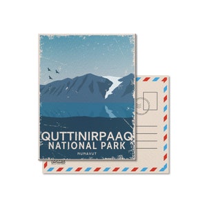 Carte postale du parc national du Canada Quttinirpaaq, vintage, cartes postales, parcs nationaux, parcs du Canada, cadeau, anniversaire, fête du Canada