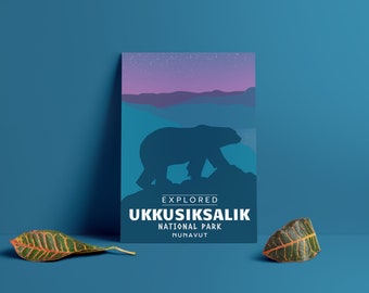 Ukkusiksalik National Park 'Explored' Poster - Park Posters - Home Decor - Canada Park - Gift - Wall Art - Mother's Day