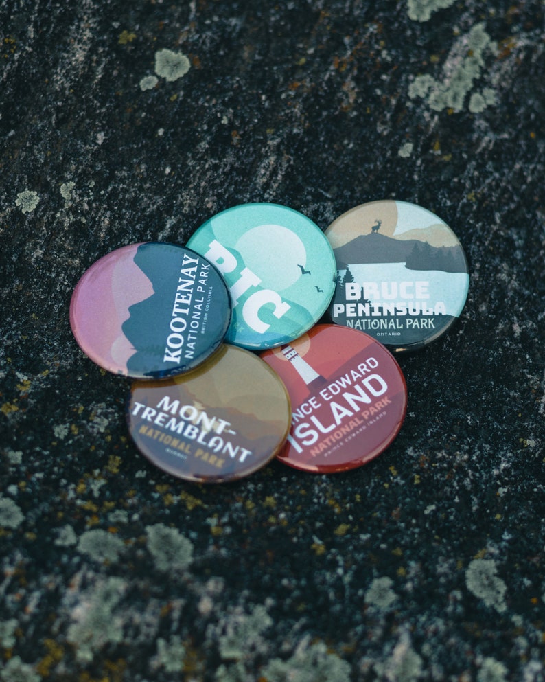 Canada & Quebec National Park Pinback Buttons