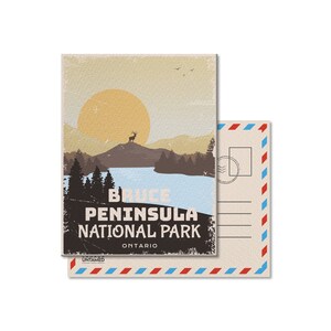 Carte postale du parc national du Canada de la Péninsule-Bruce, vintage, cartes postales, parcs nationaux, Parcs Canada, cadeau, anniversaire, fête des pères