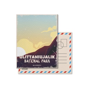 Ulittaniujalik Quebec National Park Postcard, Vintage, Postcards, National Parks, Canada Parks, Gift, Birthday, Canada Day