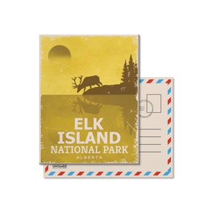 Carte postale du parc national du Canada Elk Island, vintage, cartes postales, parcs nationaux, Parcs Canada, cadeau, anniversaire, fête des pères