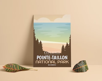 Poster « Explored » du parc national de la Pointe-Taillon - Posters du parc - Décoration d'intérieur - Parc Canada - SEPAQ - Cadeau - Art mural - Fête des Mères