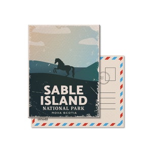 Carte postale du parc national du Canada de l'île de Sable, vintage, cartes postales, parcs nationaux, Parcs Canada, cadeau, anniversaire, fête des pères