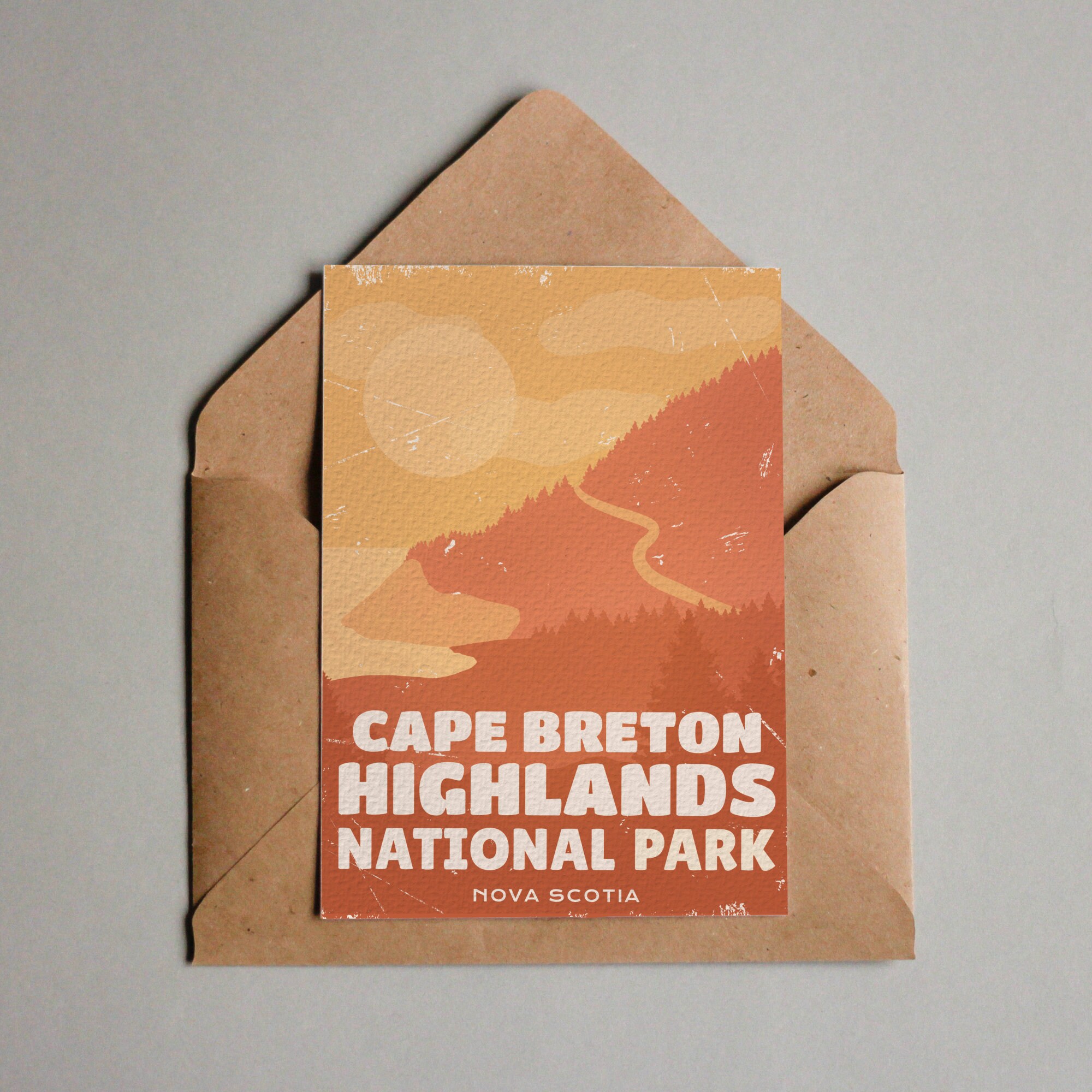 Carte Postale Vintage Golf – Cape Breton Highlands, Canada, NS, Originale