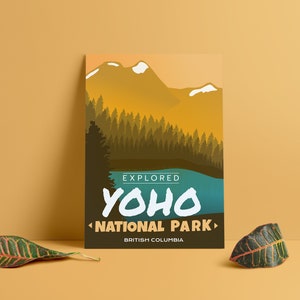 Yoho National Park 'Explored' Poster - Park Posters - Home Decor - Canada Park - Interior Design - Wall Art - Mother's Day