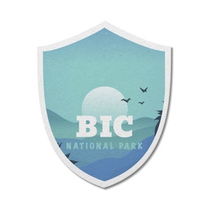 Bic Quebec National Park Wasserdichter Vinyl Aufkleber, Laptop Aufkleber, Benutzerdefinierte Aufkleber, Camping, Aufkleber, Vatertag