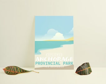 Anchorage Provincial Park 'Explored' Poster - Park Posters - Home Decor - Canada Park - Interior Design - Wall Art - Victoria Day