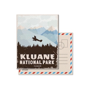 Carte postale du parc national du Canada Kluane, vintage, cartes postales, parcs nationaux, parcs du Canada, cadeau, anniversaire, fête du Canada