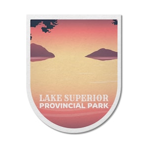 Lake Superior Ontario Provincial Park Wasserdichter Vinyl Aufkleber, Laptop Aufkleber, Benutzerdefinierte Aufkleber, Camping, Aufkleber, Vatertag
