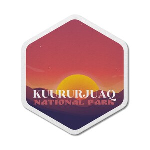 Kuururjuaq Quebec National Park waterdichte vinylsticker, laptopstickers, aangepaste stickers, camping, stickerspakket, Vaderdag