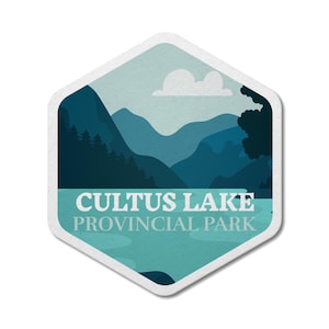 Cultus Lake British Columbia Provincial Park waterdichte vinylsticker, laptopstickers, aangepaste stickers, stickerspakket, Vaderdag