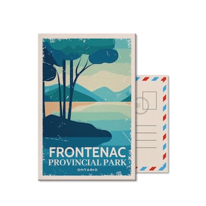 Carte postale du parc provincial Frontenac de l'Ontario, vintage, cartes postales, parcs nationaux, Parcs Canada, cadeau, anniversaire, fête des pères