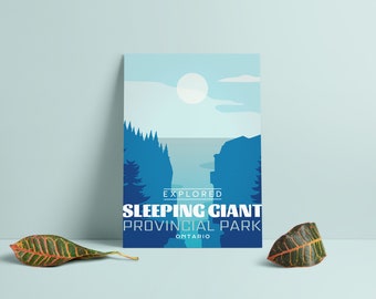 Sleeping Giant Provincial Park 'Explored' Poster - Park Posters - Home Decor - Canada Park - Interior Design - Wall Art - Victoria Day