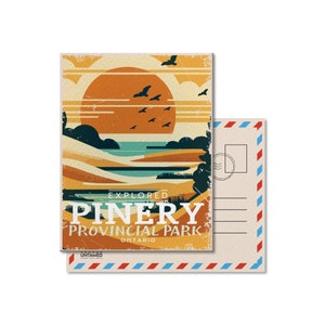 Carte postale du parc provincial Pinery de l'Ontario, vintage, cartes postales, parcs nationaux, Parcs Canada, cadeau, anniversaire, fête des pères