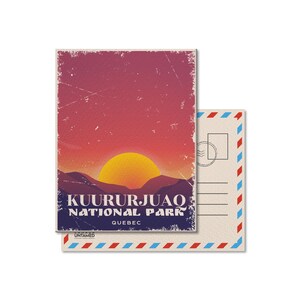 Kuururjuaq Quebec National Park Postkarte, Vintage, Postkarten, Nationalparks, Canada Parks, Geschenk, Geburtstag, Canada Day