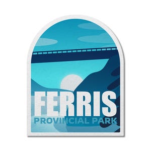 Ferris Ontario Provincial Park waterdichte vinylsticker, laptopstickers, aangepaste stickers, camping, stickerspakket, Vaderdag
