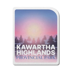 Kawartha Highlands Ontario Provincial Park waterdichte vinylsticker, laptopstickers, aangepaste stickers, camping, stickerspakket, Vaderdag